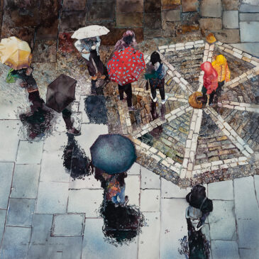 High Street Umbrellas, AWS Alden Bryant Mem. Award – original has SOLD, giclees available